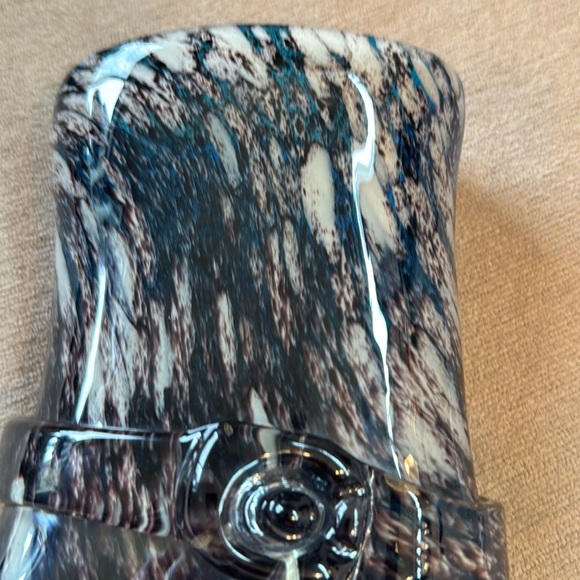 Glass High-Heeled Boot Vase Green Buckle Boot Tall cavalier glass - Picture 5 of 13